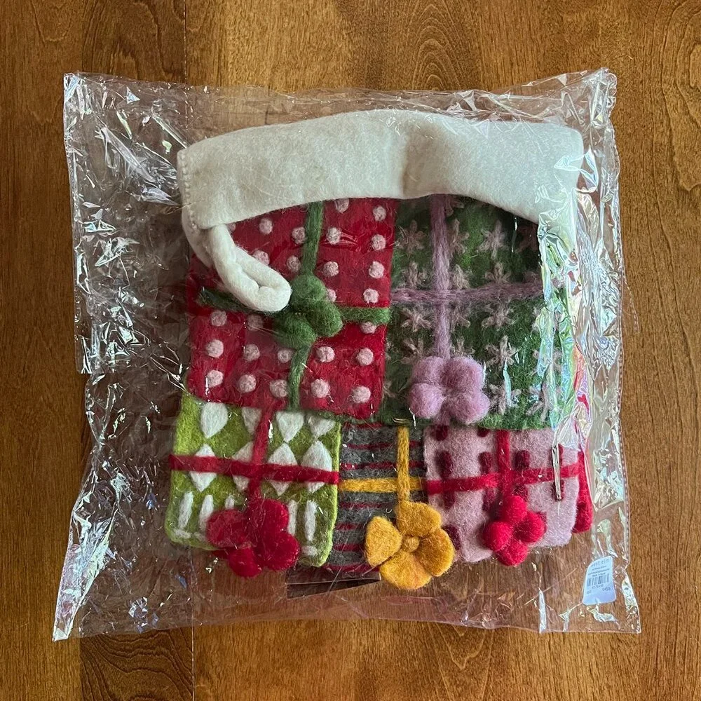 West Elm felt Advent stocking NWT